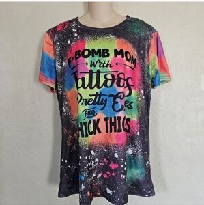 Colorful Graphic T-Shirt Women's Size XL NEW